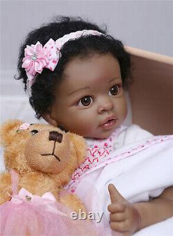Black Newborn Baby Dolls 22 Biracial Reborn Baby Dolls African Amerian Girl Toy