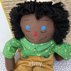 Black Raggedy Ann & Andy Dolls Vintage 26 Handmade African American -Lot Of 3