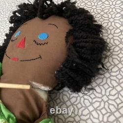 Black Raggedy Ann & Andy Dolls Vintage 26 Handmade African American -Lot Of 3