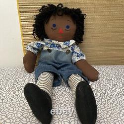 Black Raggedy Ann & Andy Dolls Vintage 26 Handmade African American -Lot Of 3