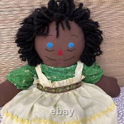 Black Raggedy Ann & Andy Dolls Vintage 26 Handmade African American -Lot Of 3