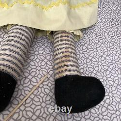 Black Raggedy Ann & Andy Dolls Vintage 26 Handmade African American -Lot Of 3