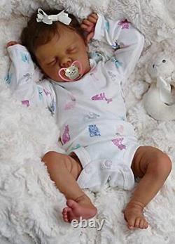 Black Realistic Reborn Baby Dolls Girls 18 Inch African American Lifelike