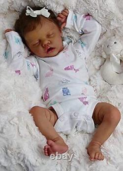 Black Realistic Reborn Baby Dolls Girls 18 Inch African American Lifelike