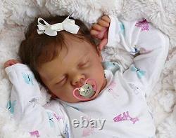 Black Realistic Reborn Baby Dolls Girls 18 Inch African American Lifelike