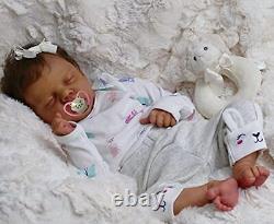 Black Realistic Reborn Baby Dolls Girls 18 Inch African American Lifelike