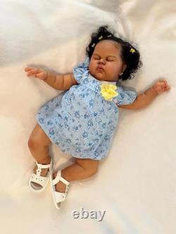 Black Reborn Baby Dolls Girls-24 in Realistic Baby Doll, African American Babies