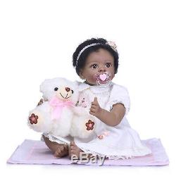 Black Reborn Baby Dolls Toddler African American Handmade Silicone Baby Twin 22