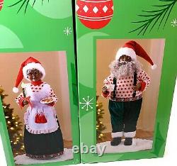 Black Santa Claus Mrs Santa Claus 28 Tall African American Musical Animated New