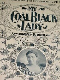 Black Sheet Music Negro Ragtime Historical African American Coal Black Lady