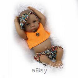 Black Twin Dolls Reborn Baby Doll Alive Realistic African American Doll +Clothes