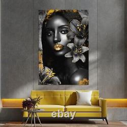 Black Women African American Art Prints, Tropical Decor, Elegant Black Woman Art