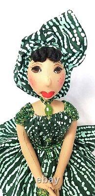 Black dolls no. 348 Mia African American handmade ooak cloth doll