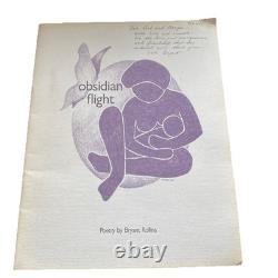 Bryant Rollins African American Poet & Writer OBSIDIAN FLIGHT Inscribed & Signed