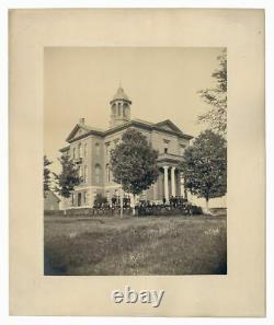 C1875 Albumen Prnt Students Hathorn Hall Bates College Lewiston African American