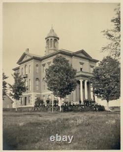 C1875 Albumen Prnt Students Hathorn Hall Bates College Lewiston African American