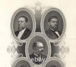 C1880 Southern African American LegislatorsAntique EngravingReconstruction Era