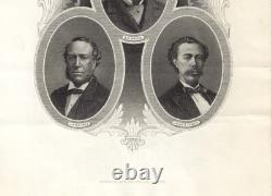 C1880 Southern African American LegislatorsAntique EngravingReconstruction Era