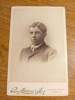 C1890 photo Sharp dressed African American gentleman Lima, Ohio photographer