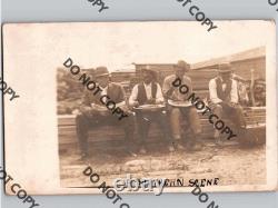 C1909 African American Black Men Watermelon Lumberyard HALE CENTER Texas TX RPPC
