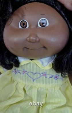 Cabbage Patch Kids Doll African American Black Coleco Rooted Hair OAA 16 1982