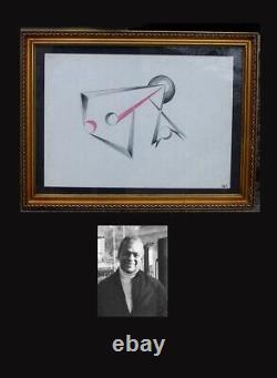 Carl Latimer (African-American, 1913) Composition in Pink and Black. Ca 1967