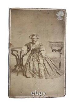 Cdv'japanese Tommy' Thomas Dilward In Drag Minstral African American Dwarf 1866