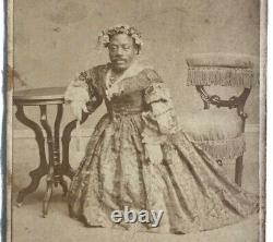 Cdv'japanese Tommy' Thomas Dilward In Drag Minstral African American Dwarf 1866