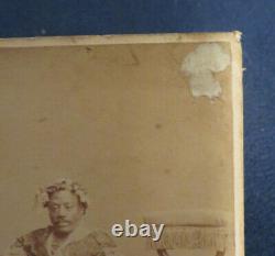 Cdv'japanese Tommy' Thomas Dilward In Drag Minstral African American Dwarf 1866