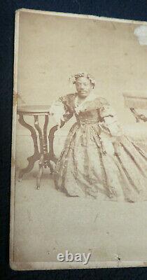 Cdv'japanese Tommy' Thomas Dilward In Drag Minstral African American Dwarf 1866