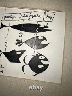 Charles Allen Original Art Fish Train Mid Mod African American Black History