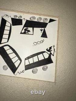 Charles Allen Original Art Fish Train Mid Mod African American Black History