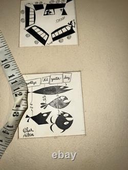 Charles Allen Original Art Fish Train Mid Mod African American Black History