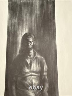 Charles Wilbert White Antique Black African American Lithograph 1961 22x 17