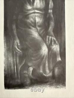 Charles Wilbert White Antique Black African American Lithograph 1961 22x 17