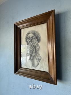 Charles Wilbert White Antique Black African American Lithograph Vintage Wpa 1952