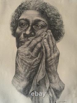 Charles Wilbert White Antique Black African American Lithograph Vintage Wpa 1952