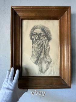 Charles Wilbert White Antique Black African American Lithograph Vintage Wpa 1952