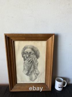 Charles Wilbert White Antique Black African American Lithograph Vintage Wpa 1952