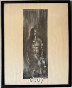 Charles Wilbert White Antique Black African American Lithograph Vintage Wpa 1961
