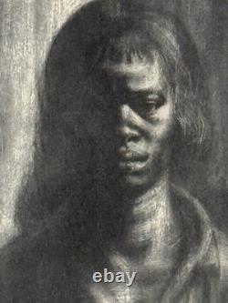 Charles Wilbert White Antique Black African American Lithograph Vintage Wpa 1961
