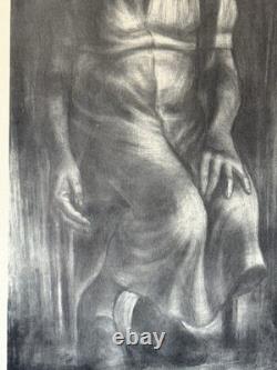 Charles Wilbert White Antique Black African American Lithograph Vintage Wpa 1961