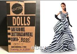 Chiffon Ball Gown Barbie Doll Platinum Black and White Collection SHIPPER