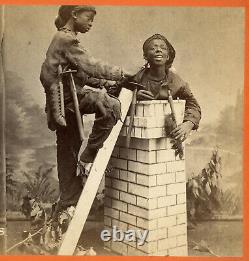 Chimney Sweeps Black African American Stereoview Savannah Georgia Super Tones