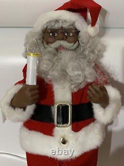 Christmas Telco Motionette Santa Mrs Claus African American Black Vintage 1996