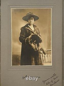 Circa 1910 Photo Elegant Black African American Woman Lady Gray Studio Boston