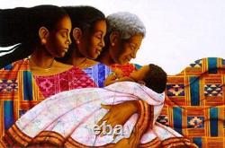 Circle Of Joy, an African American, Black Art Print by Keith Mallett