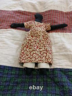 Civil war era- African American doll-13 inches-flower Dress