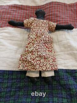 Civil war era- African American doll-13 inches-flower Dress