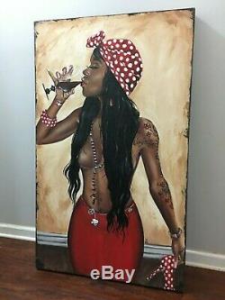Conjure by Jeremy Worst Painting African American Woman Black Art Wall hentai